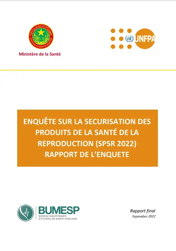 Rapport de l’Enquête sur la Sécurisation des Produits de la Santé de la Reproduction (SPSR 2022)