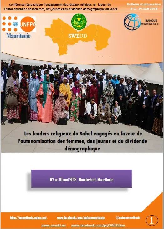 Bulletin d'information: Conférence régionale sur l’engagement des réseaux religieux en faveur de l’autonomisation des femmes, des jeunes et du dividende démographique au Sahel